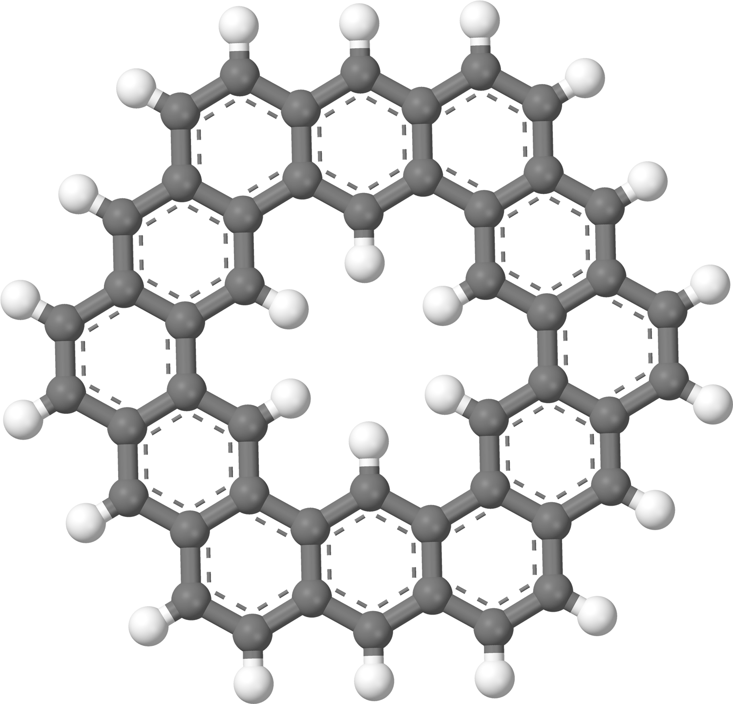 Kekulene 3d Balls - 3d Benzene Clipart (1600x1540), Png Download