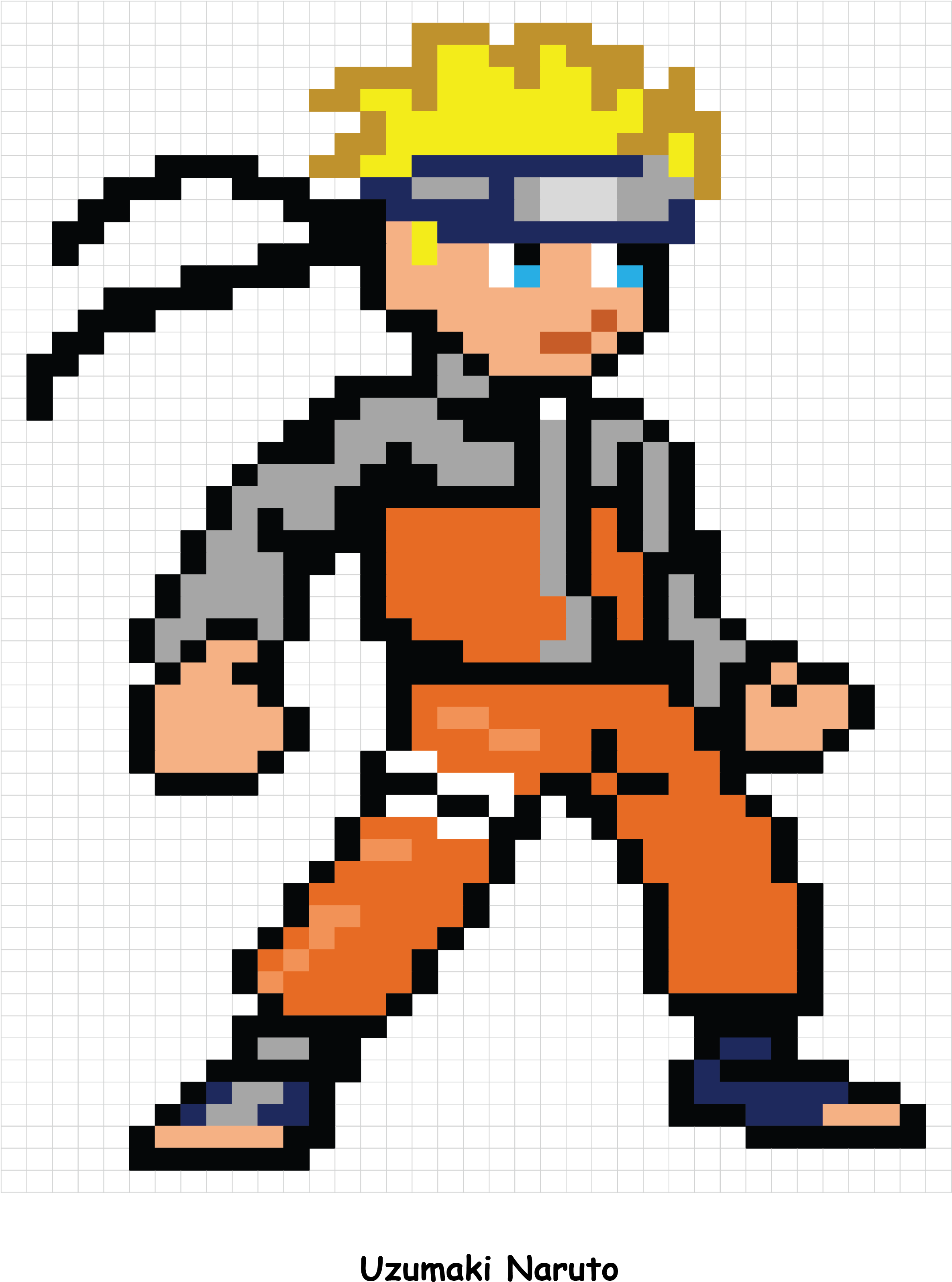 Pixel Art Naruto TUTO DESSIN PIXEL ART NARUTO LFGPRB
