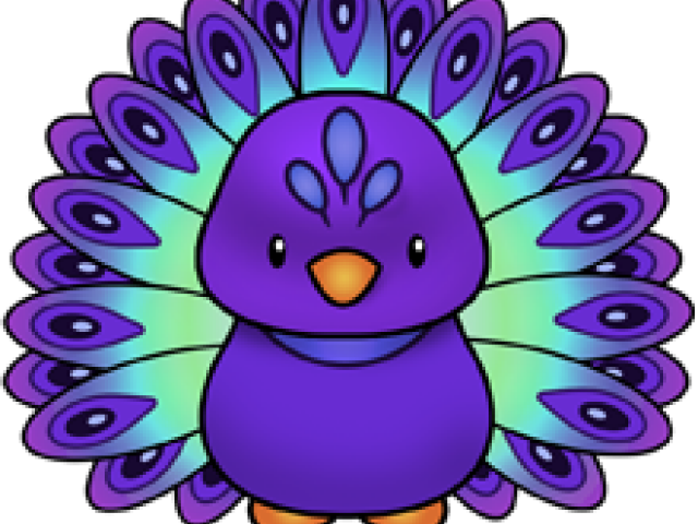 Peacock Clipart Purple - Peafowl - Png Download (640x480), Png Download