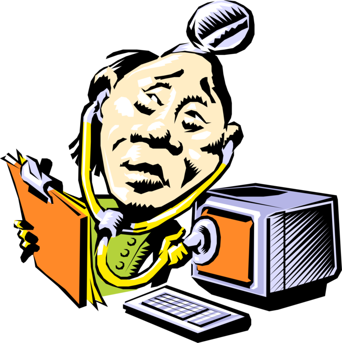 More In Same Style Group - Cartoon Computer Clipart (697x700), Png Download