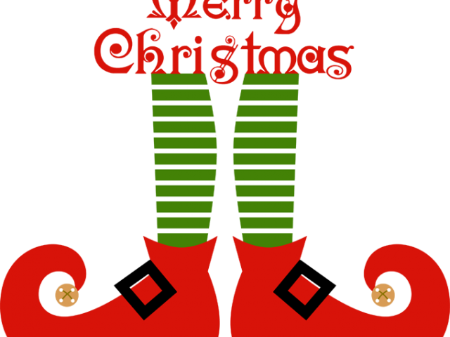 Legz Clipart Foot Outline - Piernas De Duende Navideño - Png Download (640x480), Png Download