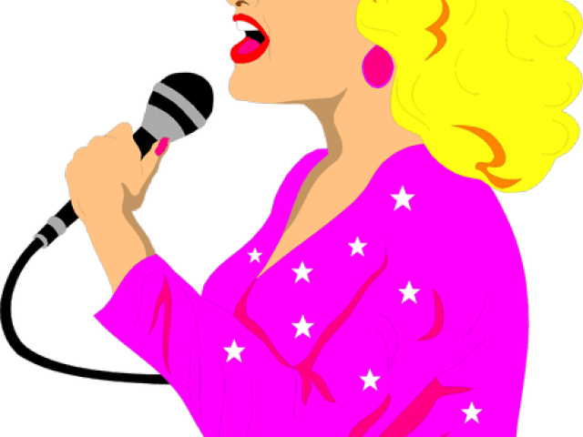 Maiden Clipart Sing On Stage - Transparent Singer Clip Art - Png Download (640x480), Png Download