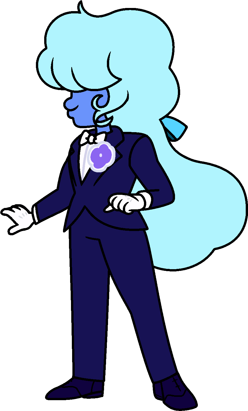 Sapphire, Wedding Suit - Sapphire Steven Universe Wedding Clipart (944x1472), Png Download