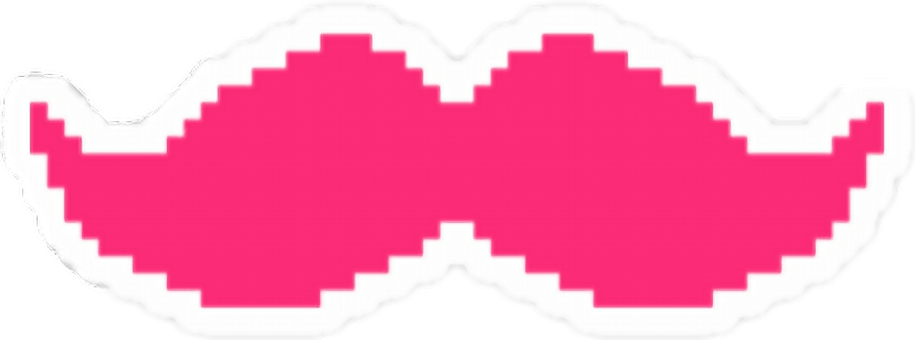 Report Abuse - Pixel Mustache Clipart (1024x381), Png Download