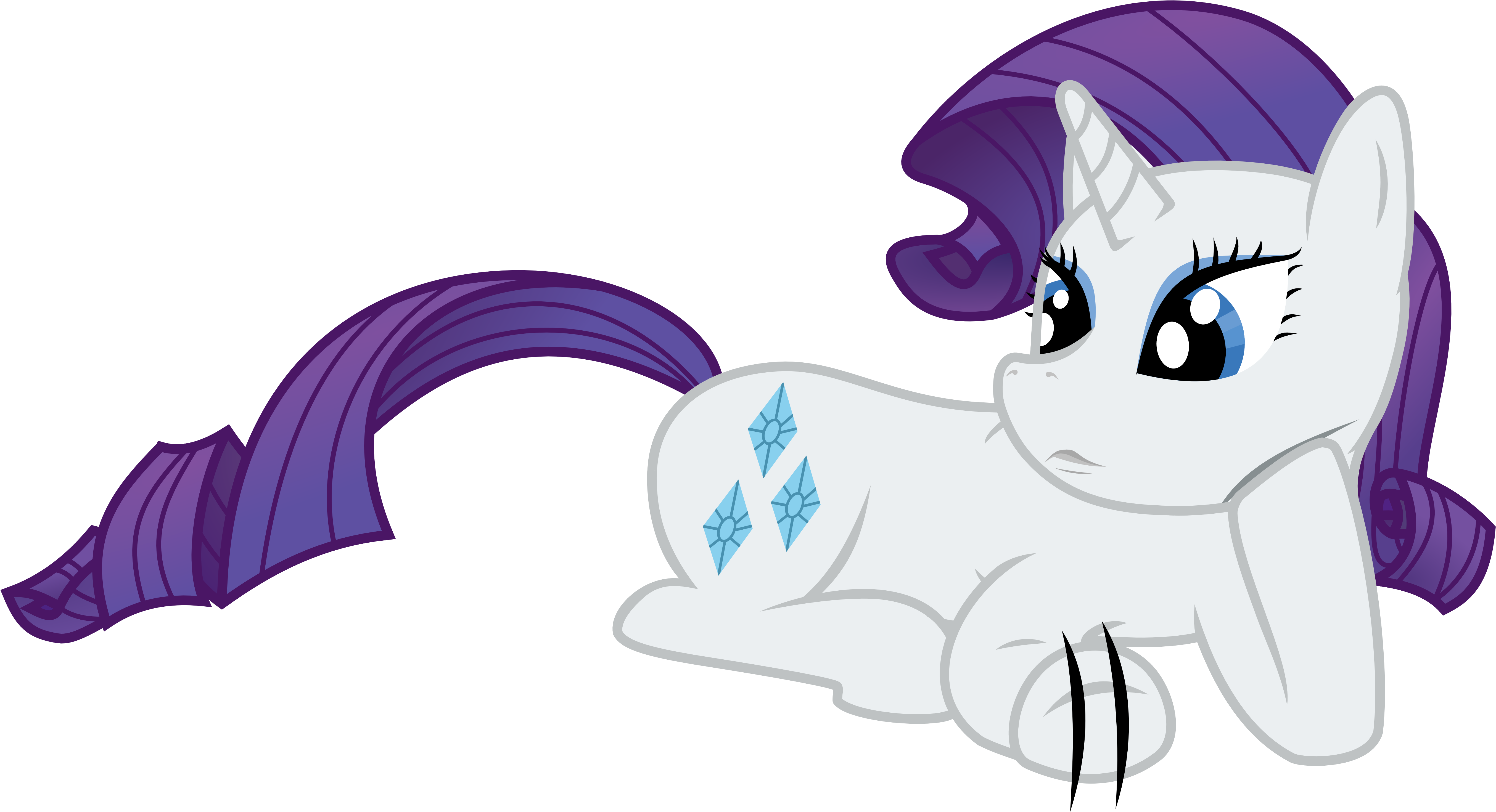Rarity Lying Down And Waiting By Skylark-torch - Cartoon Clipart (5418x2942), Png Download