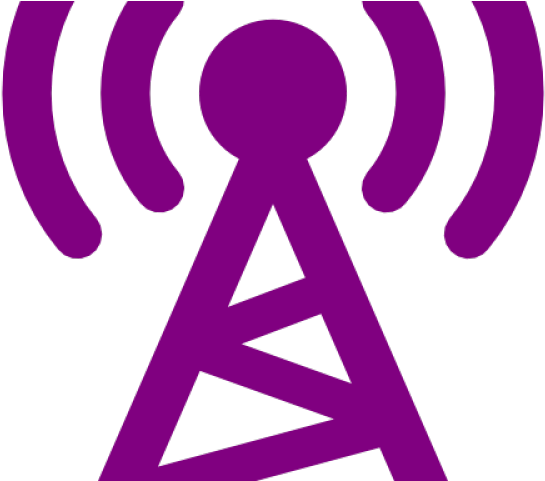 Radio Clipart Purple - Red Radio Tower Icon - Png Download (640x480), Png Download