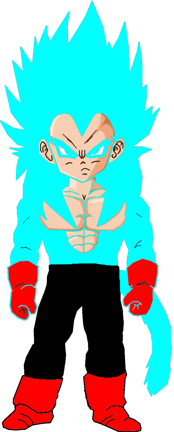 Kid Vegeta Sssj - Kid Vegetto Ssj4 Clipart (567x1409), Png Download