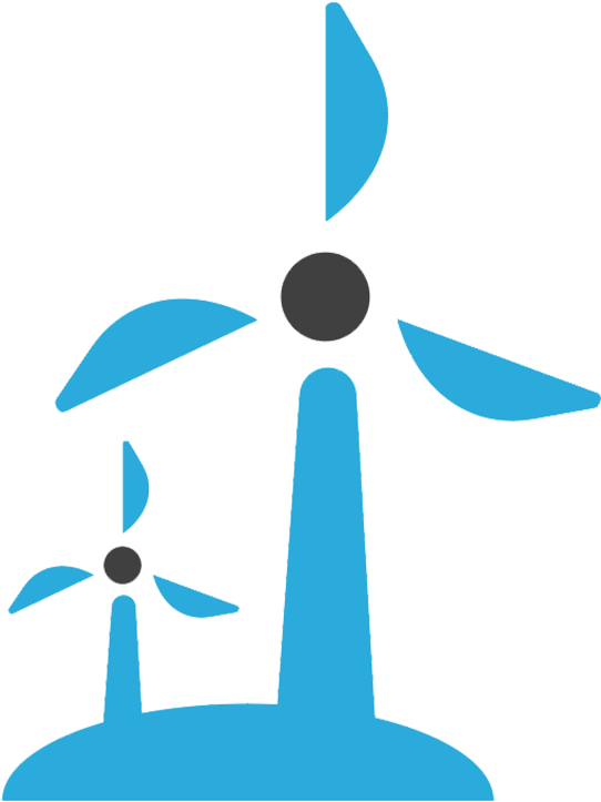 Wind Turbine Icons Clipart (1572x736), Png Download