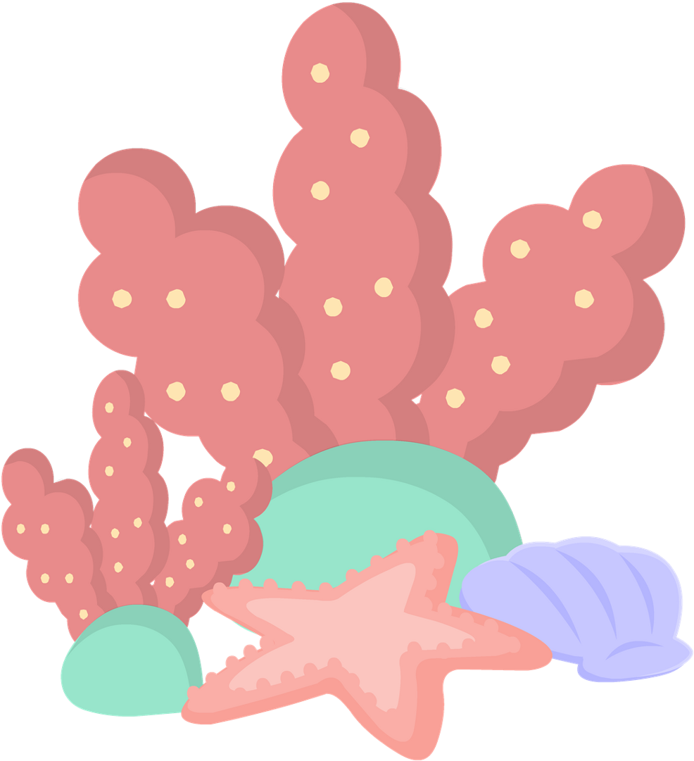 Coral Sticker - Illustration Clipart (1024x1099), Png Download