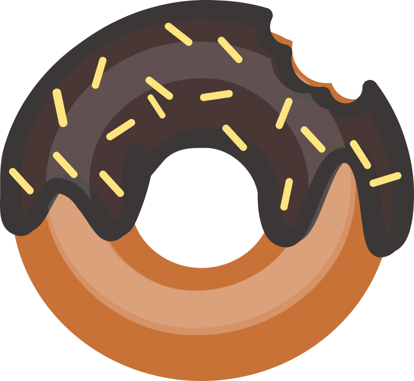 0 - Doughnut Clipart (821x756), Png Download