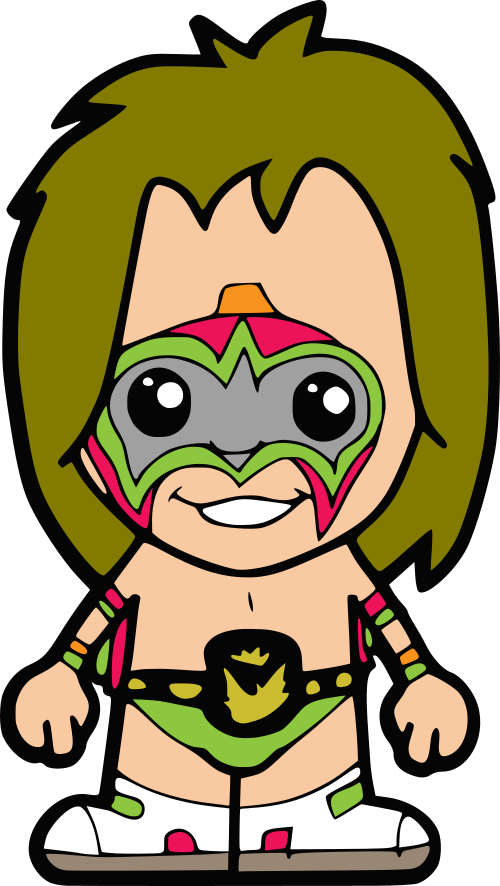 Movies, Personal Use, Wwe Ultimate Warrior Cartoon, - Cartoon Clipart (500x886), Png Download