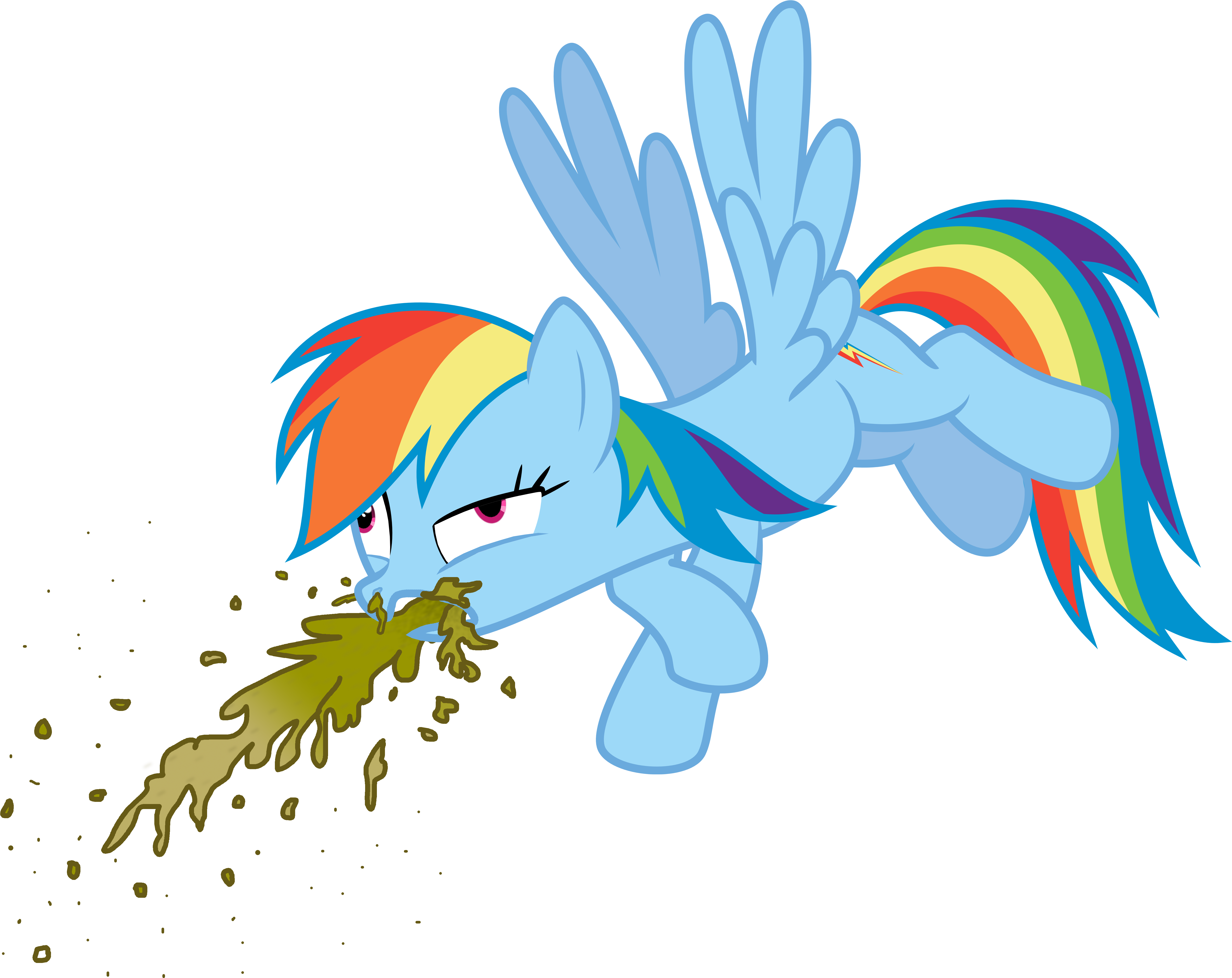 >mega Bloks - Rainbow Dash Throwing Up Clipart (5672x4566), Png Download