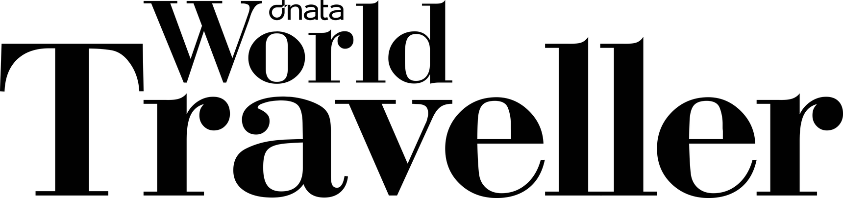 Cropped World Traveller Mag Logo Black - World Traveller Magazine Logo Clipart (1720x404), Png Download