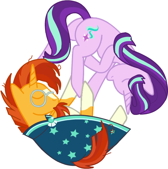 Star And Sun1 - My Little Pony Sunburst X Starlight Clipart (600x686), Png Download