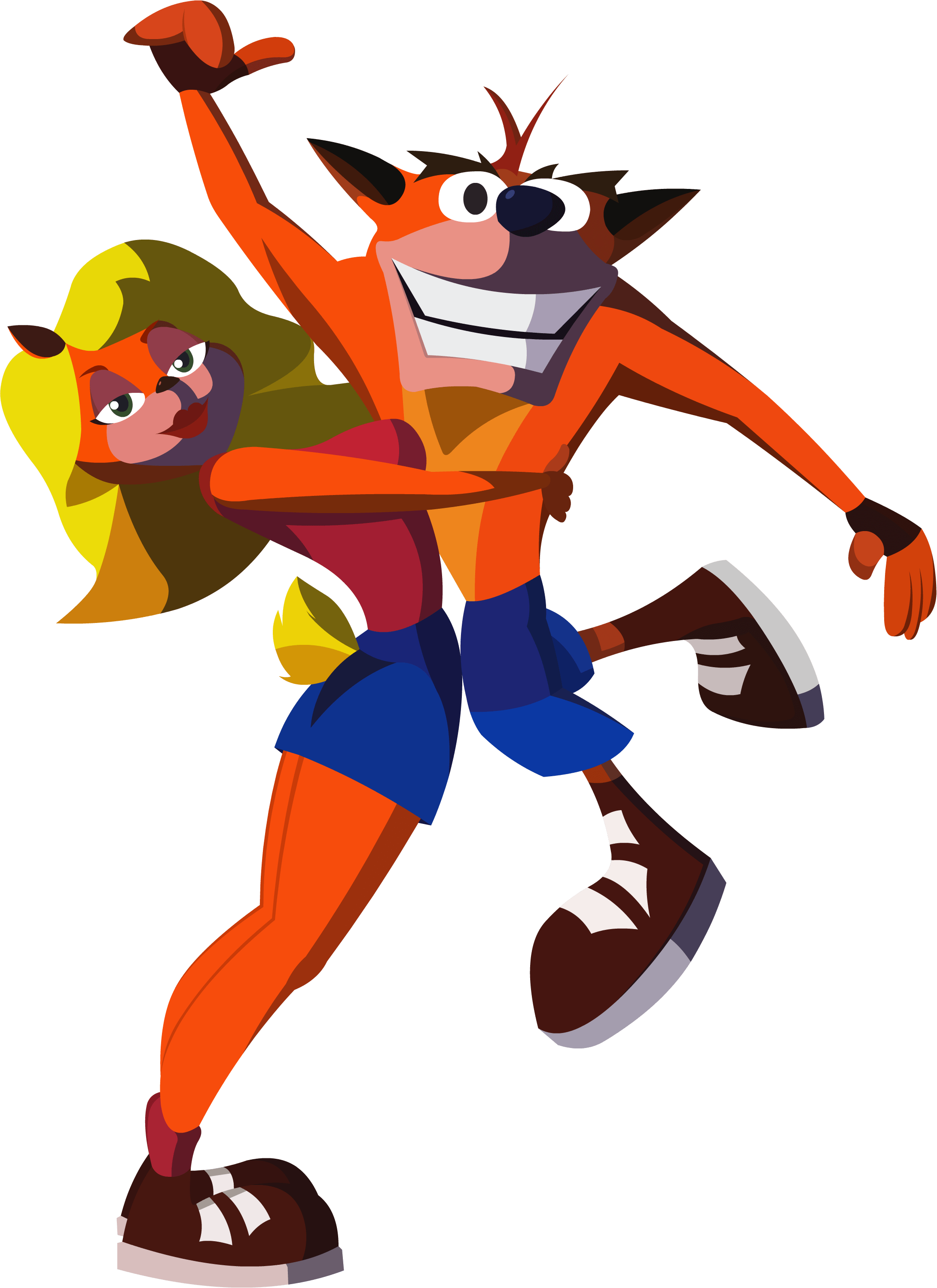 Crash And Tawna Bandicoot - Crash Bandicoot Y Tawna Clipart (2181x3000), Png Download