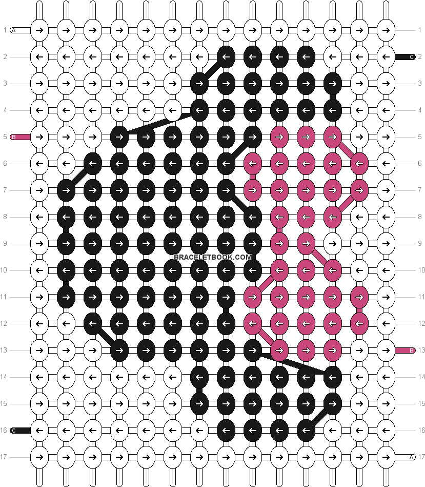 Alpha Pattern - Friendship Bracelet Minnie Mouse Pattern Clipart (844x956), Png Download