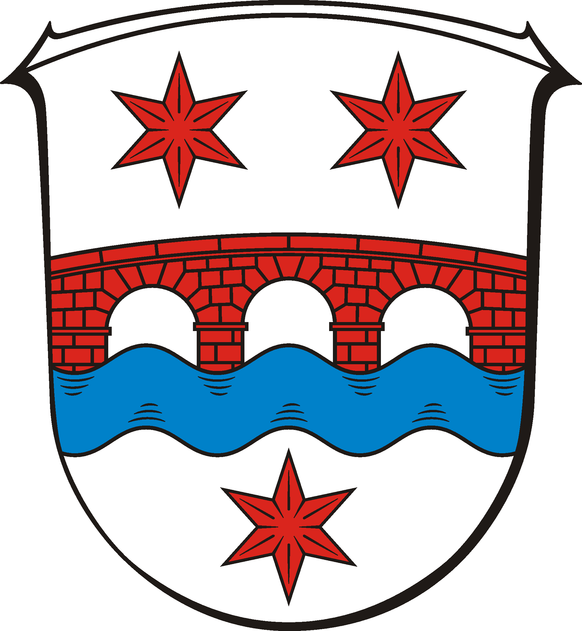 Wappen Hoechst Im Odenwald - Coat Of Arms Castle Clipart (2000x2169), Png Download