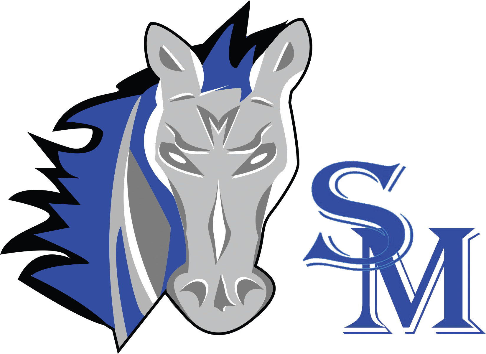 Smoky Mountain Mustangs - Cartoon Clipart (1663x1217), Png Download