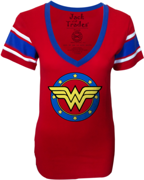 Buy The Wonder Woman Logo Football Jersey T Shirt In - Wonder Woman Jersey Clipart (600x600), Png Download