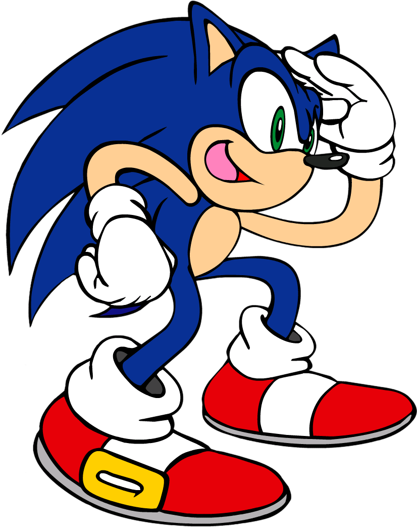 This Artwork 2007 Sega Corporation - Sonic Adventure Sonic Base Clipart (837x1047), Png Download