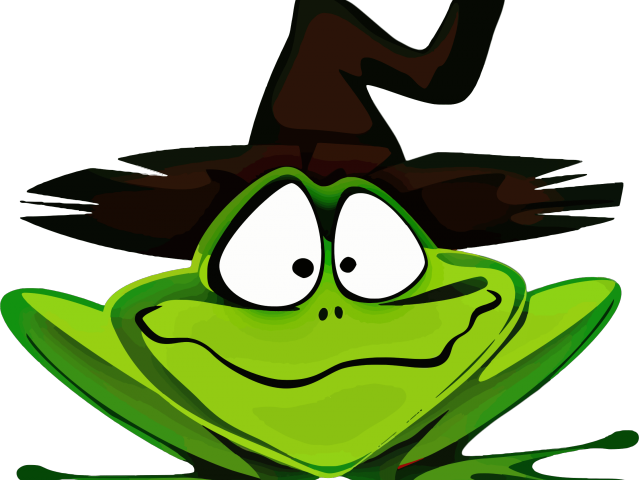 Witch Hat Clipart Witch Cauldron - Halloween Frog - Png Download (640x480), Png Download