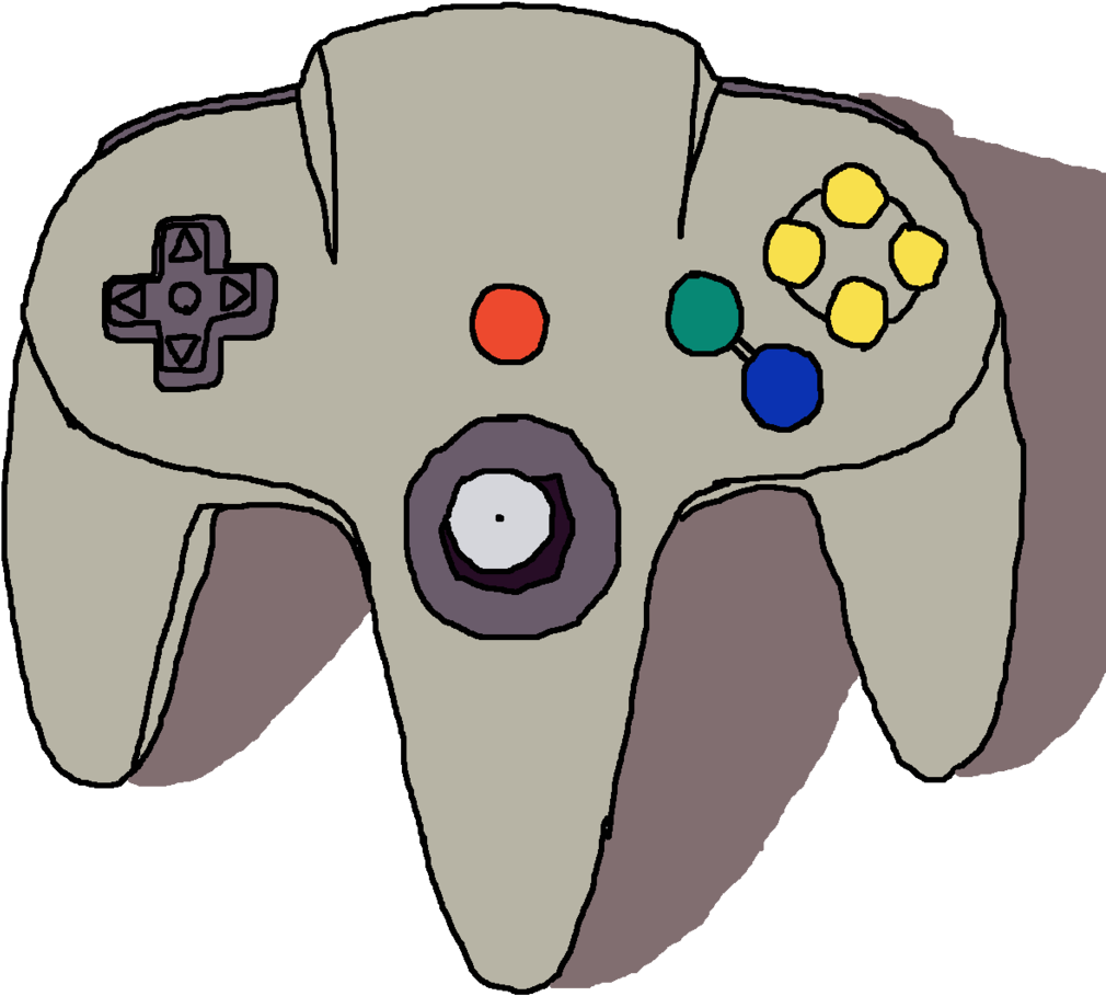 Controller Playstation Game Controllers - Colored Drawing Of Game Controller Clipart (1024x925), Png Download