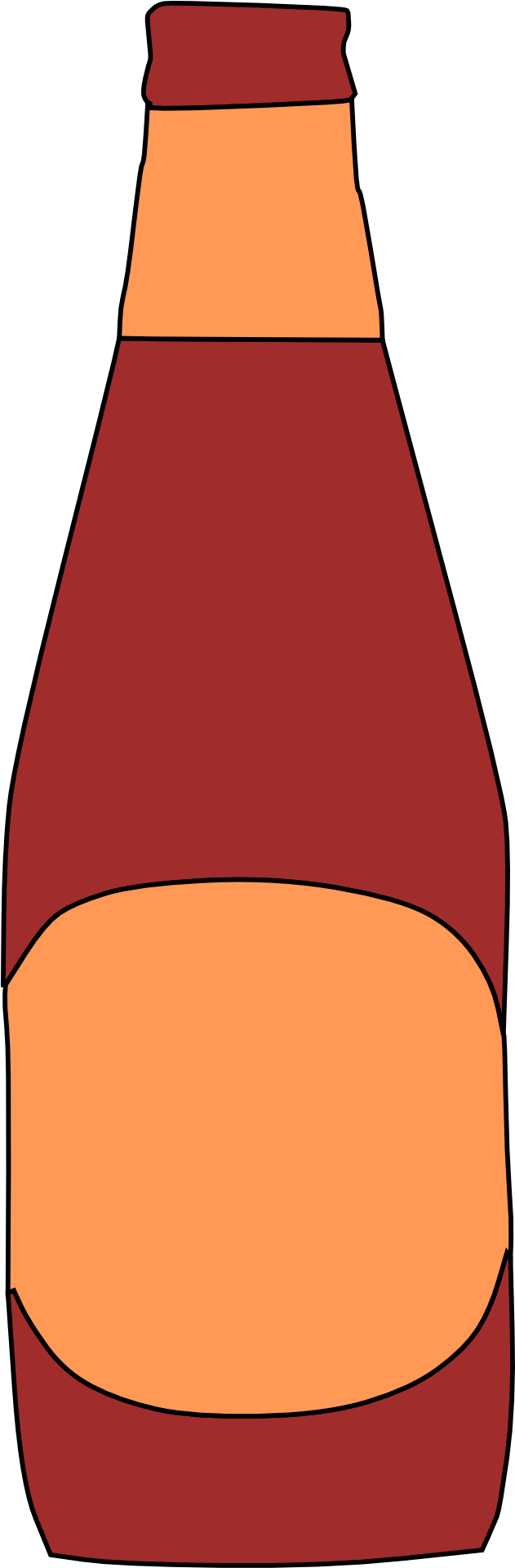 Vector Graphics, - Cartoon Beer Bottle Clipart (640x1280), Png Download