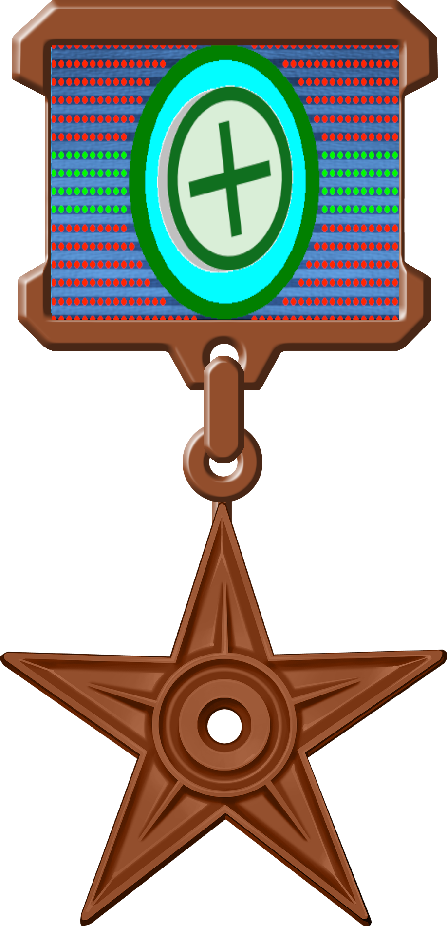 Ga Medal - Barnstar Clipart (918x1900), Png Download