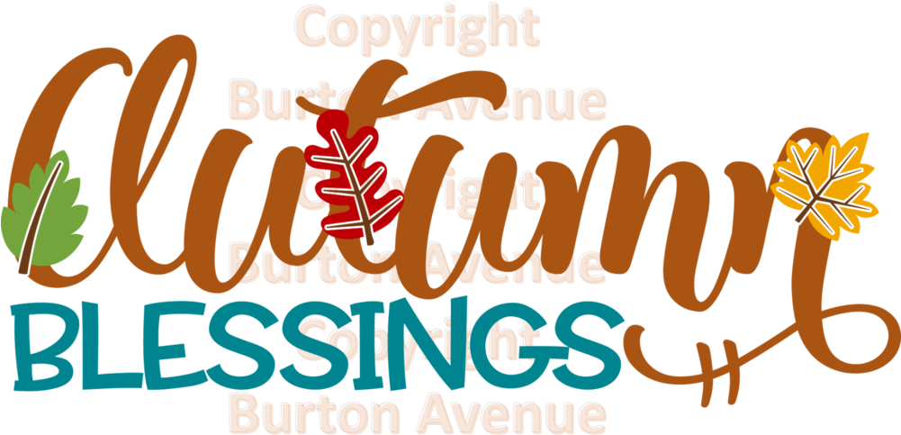 Autumn Blessings Clipart (1000x523), Png Download