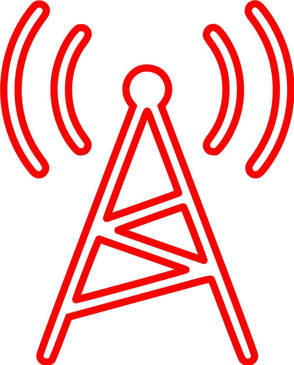 As A Broadcaster - Triangle Clipart (1000x1241), Png Download