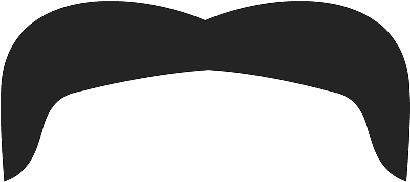 The Cowboy's Cousin Stache Rubber Stamp Clipart (800x800), Png Download