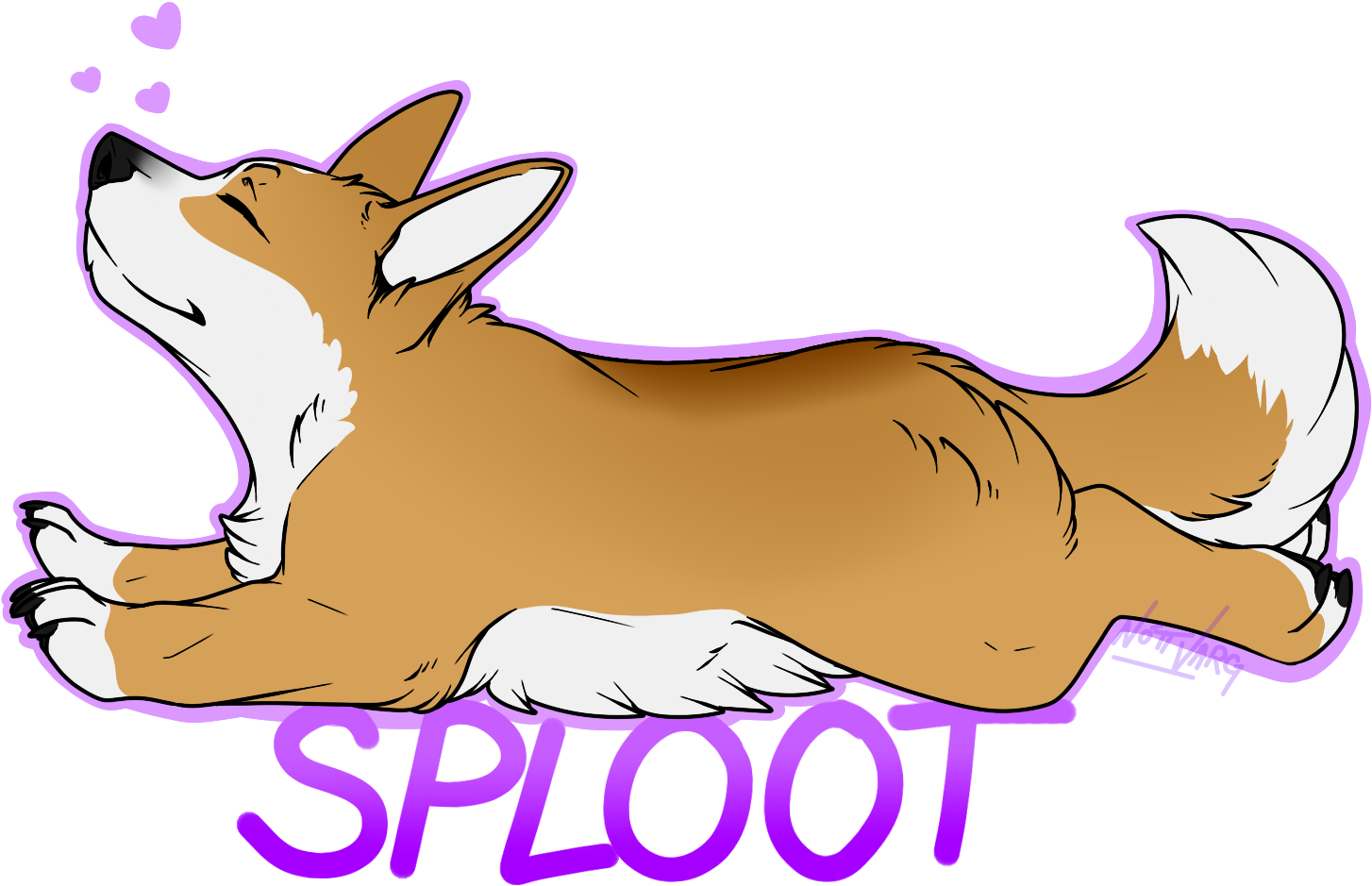 The Corgi Sploot - Pembroke Welsh Corgi Clipart (1600x1200), Png Download