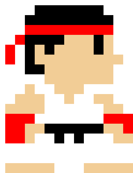 Ryu Street Fighter - There A Game Where You Can Create Your Own Pixel Character Clipart (1024x576), Png Download