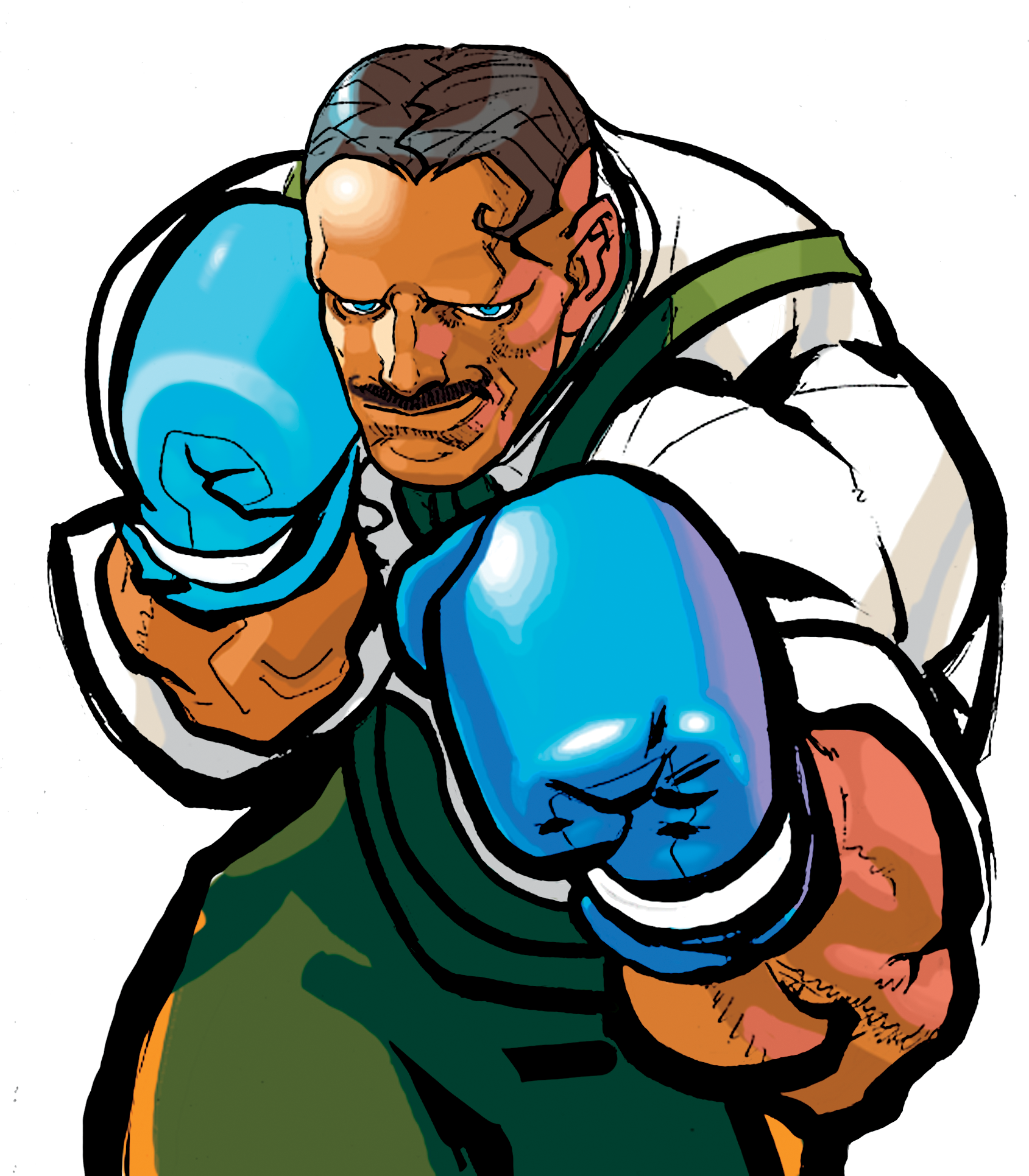 Resized To 50% Of Original - Street Fighter Dudley Png Clipart (1689x1950), Png Download