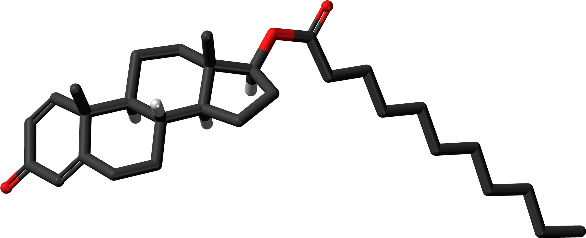 Boldenone Undecylenate Molecule Skeletal - Hormonen Icoon Clipart (2202x1000), Png Download