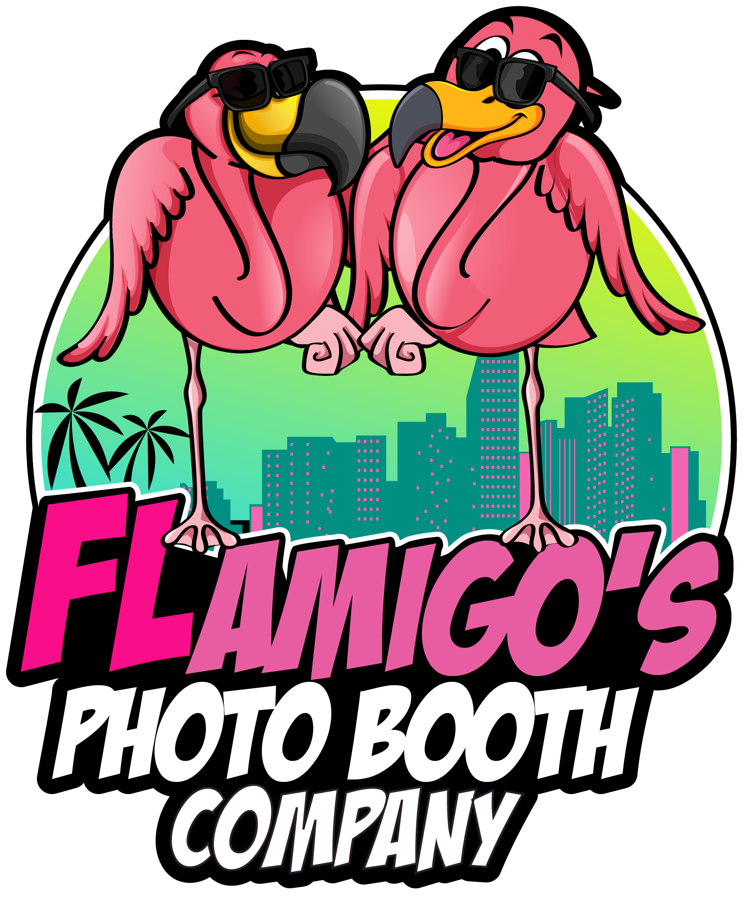 Flamigos Photo Booth - Illustration Clipart (1530x1847), Png Download