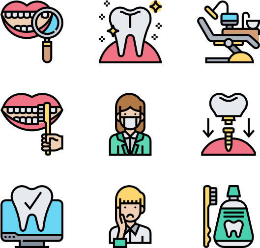 Dental - Friends Icon Png Colorful Clipart (600x564), Png Download