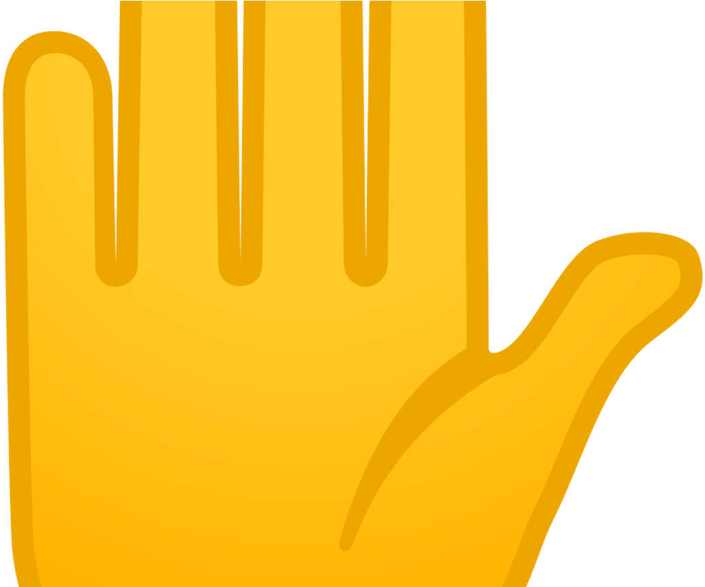Raised Hand Icon Noto Emoji People Bodyparts Iconset - Illustration Clipart (1368x855), Png Download