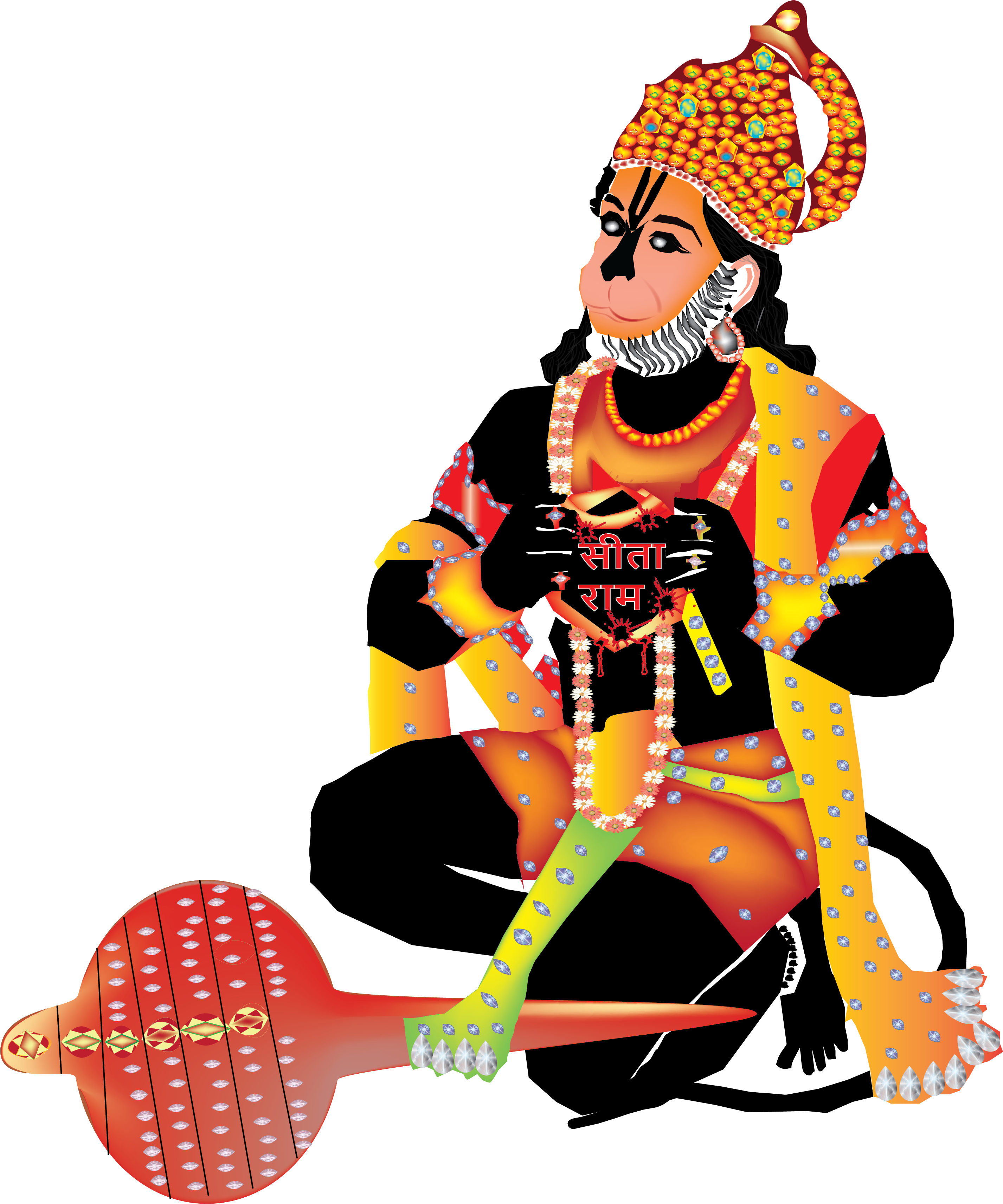 Jai Shree Ram Jai Bala Ji Digital Art - Illustration Clipart (4106x3426), Png Download