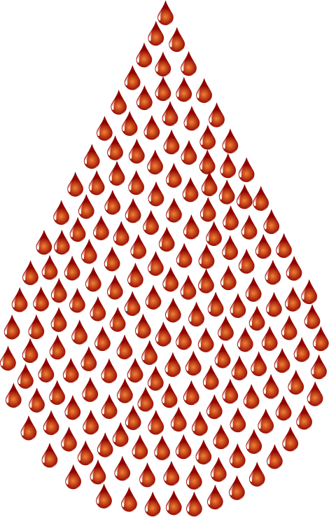 Blood Drop Fractal Type Ii No Bg - Circle With Dots Inside Clipart (470x738), Png Download