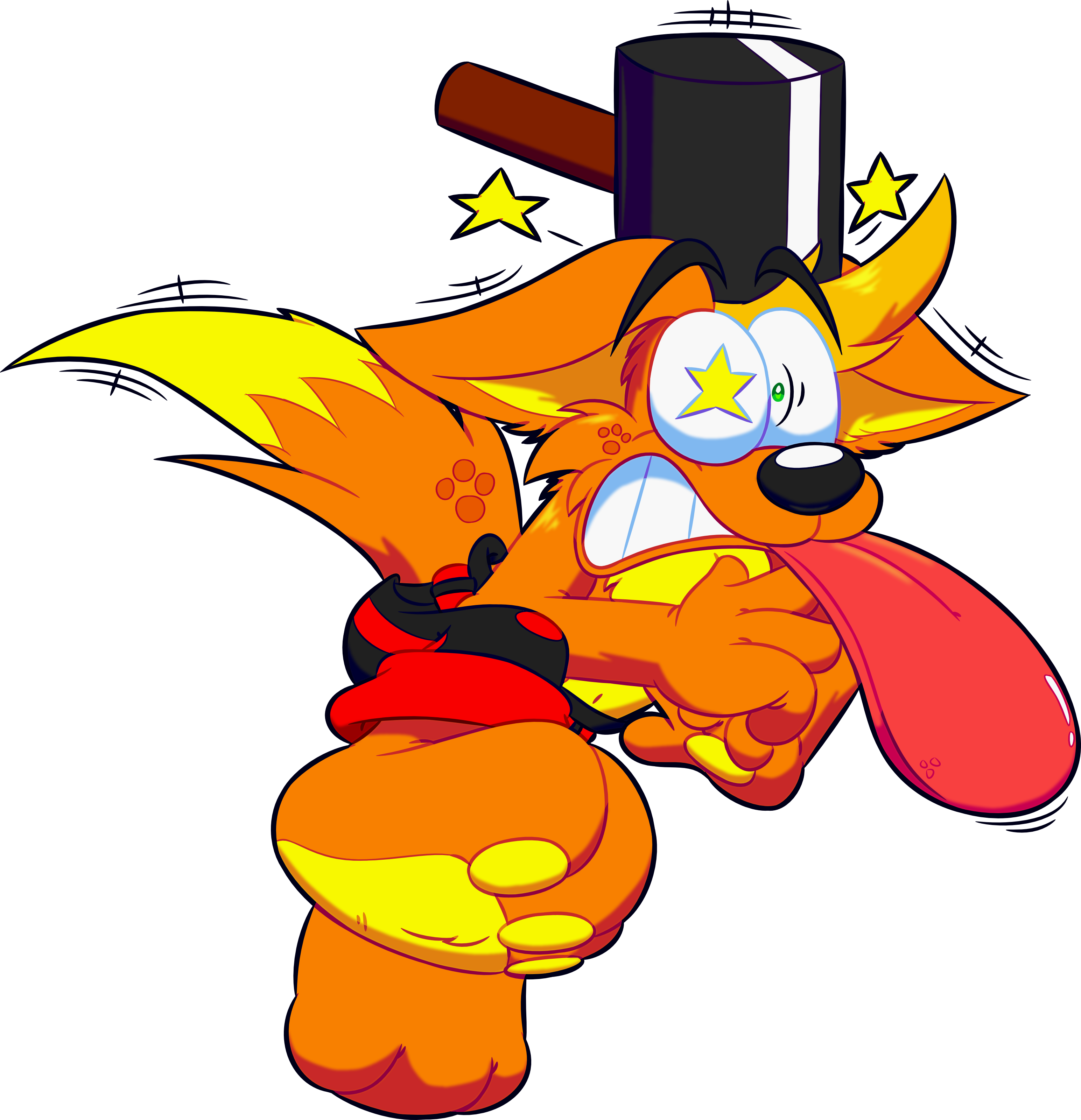 [tra]pow Right On The Noggin - Cartoon Clipart (3089x3201), Png Download