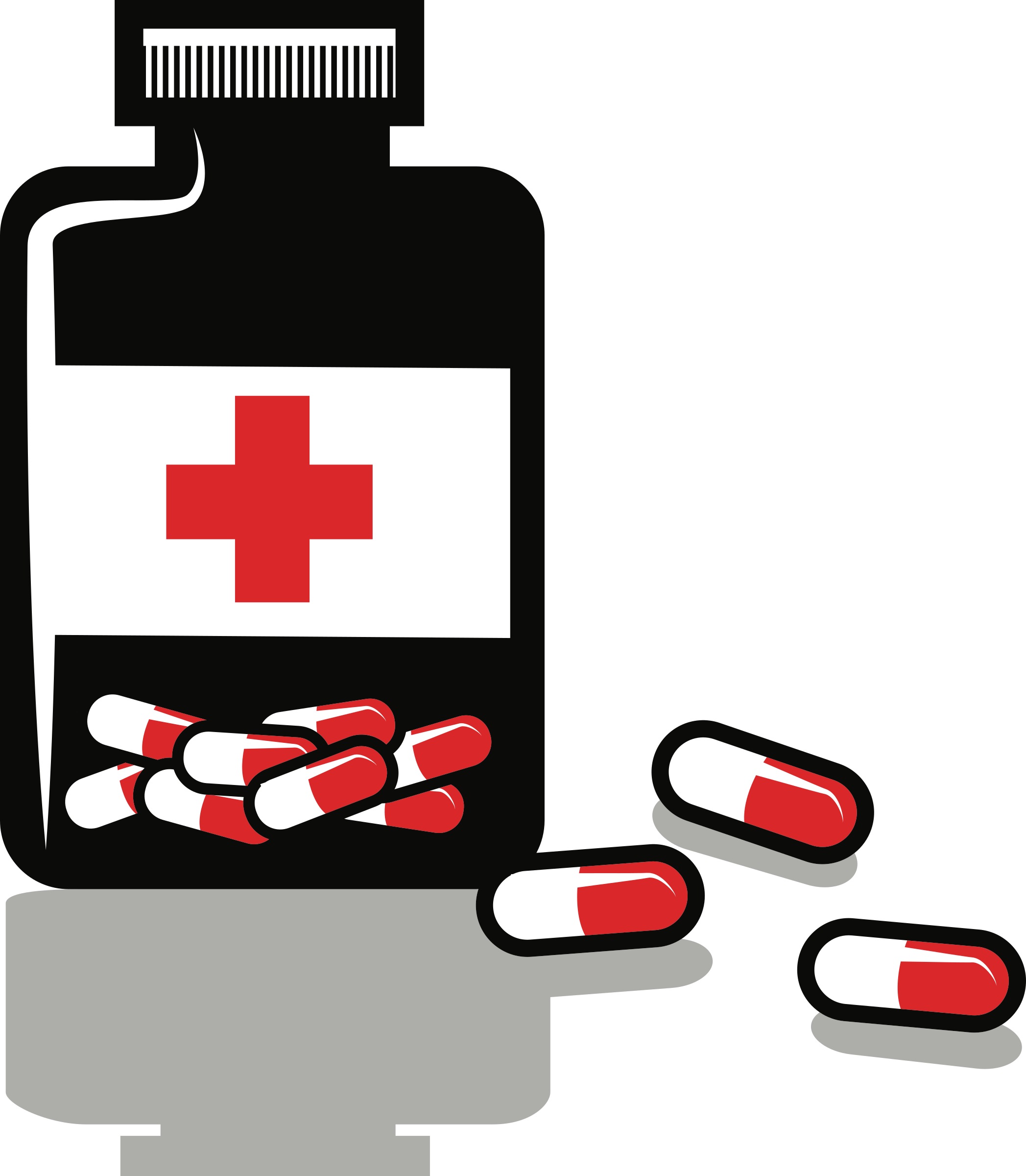 Input Pill-bottle Clipart (698x800), Png Download