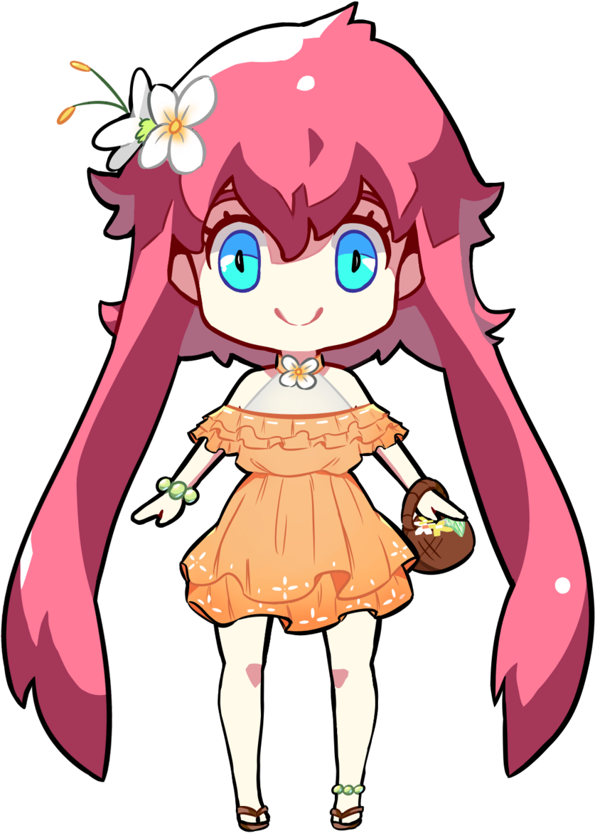 Flower Girl Medi-chan - Cartoon Clipart (960x1280), Png Download