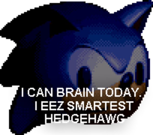 Down Syndrome Sonic - Cat Clipart (600x529), Png Download