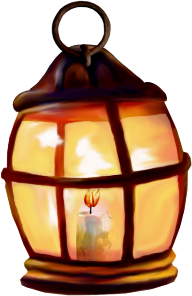 Lighted Lantern Clipart - Png Download (487x699), Png Download