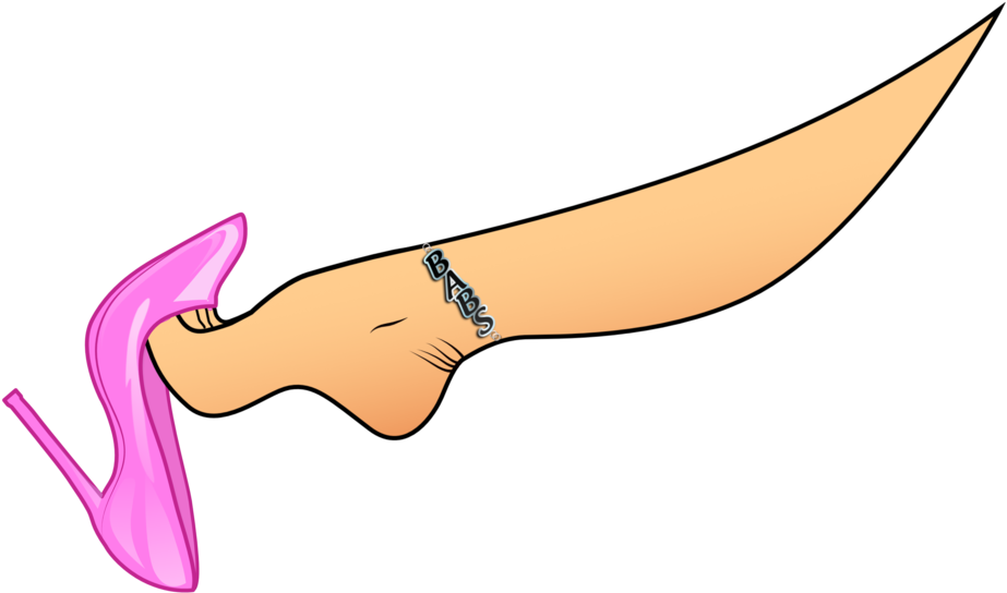 Babs Pink Dangling Swoosh Clipart (1000x563), Png Download