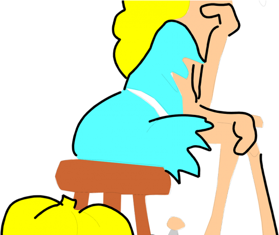 Glimpse Clipart Nervous Woman - Cartoon Woman - Png Download (640x480), Png Download