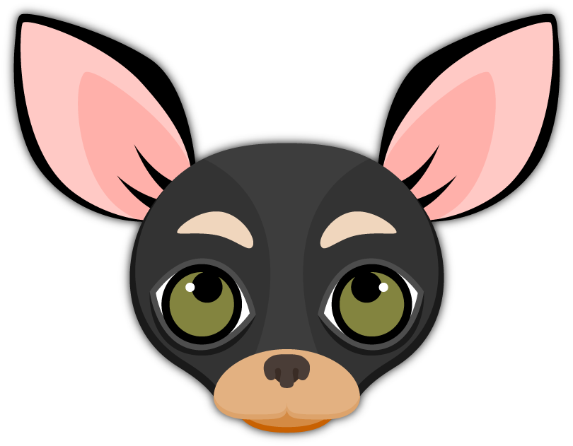 Black Tan Chihuahua Emoji Stickers For Imessage - Chihuahua Clipart (810x631), Png Download
