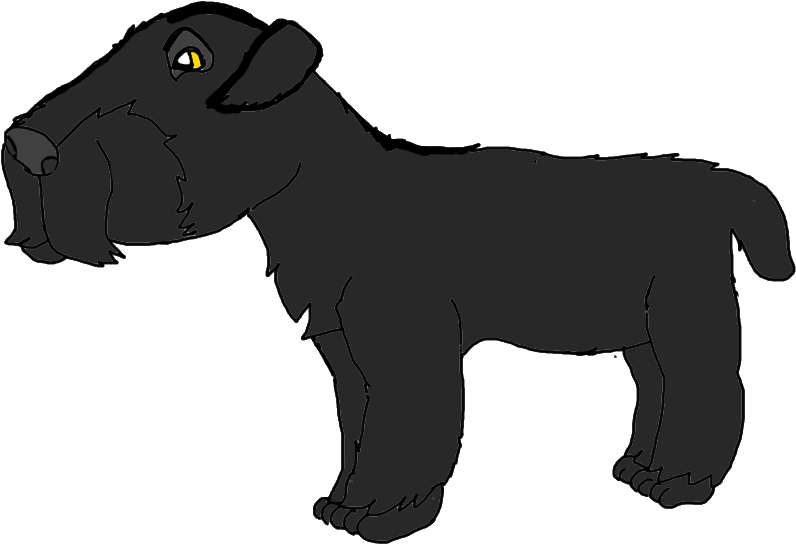 Black Russian Terrier - Dog Clipart (873x596), Png Download