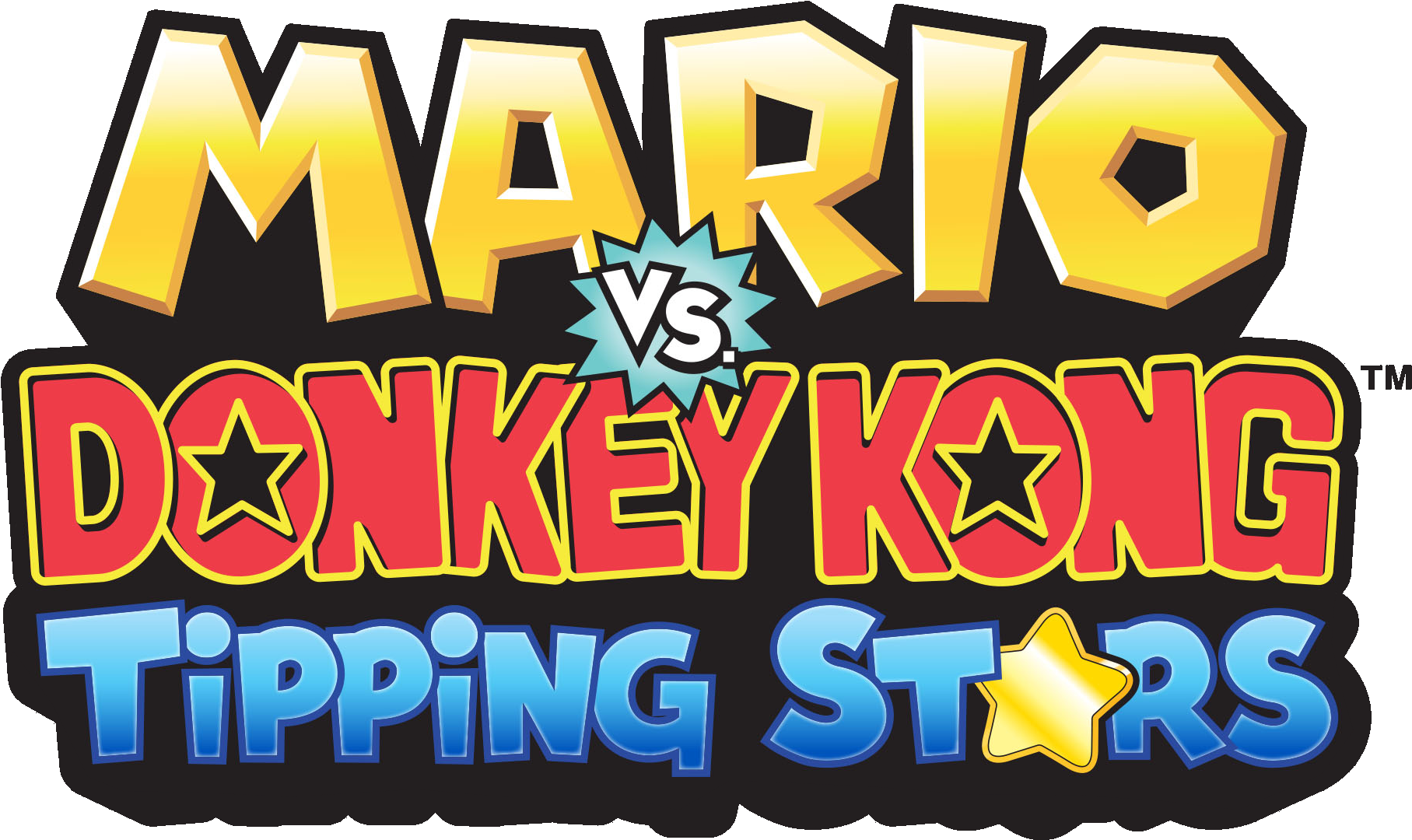 Tipping Stars Logo - Mario Vs. Donkey Kong Clipart (1846x1092), Png Download